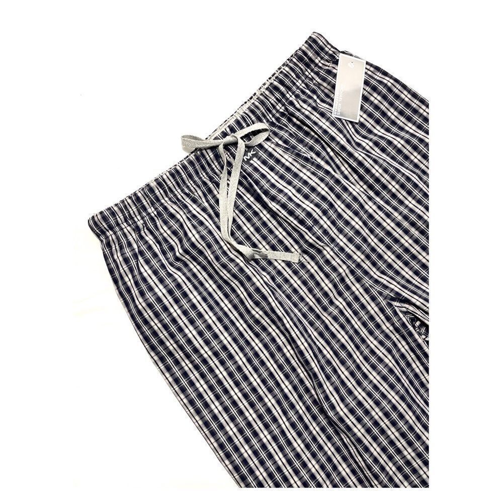 NWT Michael Kors Men’s Blue and White Plaid Sleepware Bottoms (L) - Picture 2 of 6